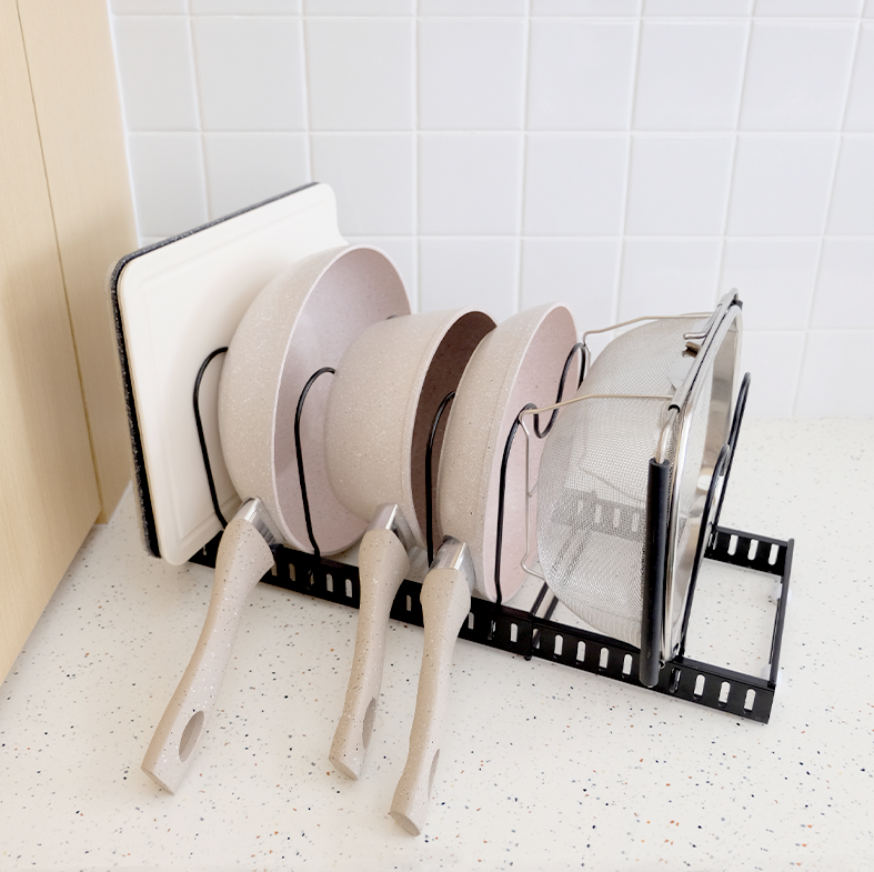 TOKKU - Rak Panci Dapur Adjustable Besi Multifungsi