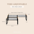 TORI ADJUSTABLE - Rak Besi Dapur Serbaguna Rak Bumbu Rak Microwave Adjustable