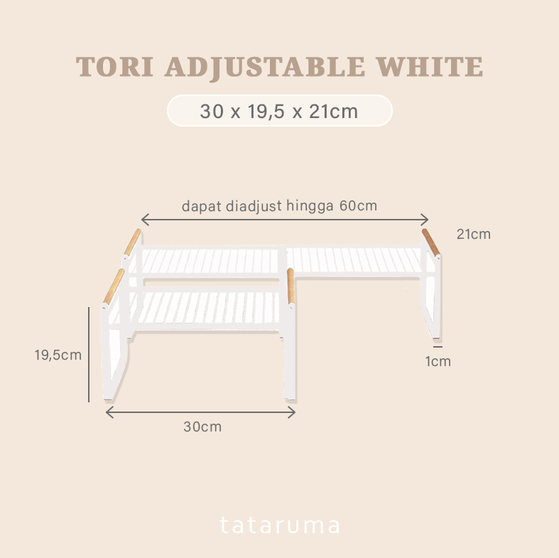 TORI ADJUSTABLE - Rak Besi Dapur Serbaguna Rak Bumbu Rak Microwave Adjustable