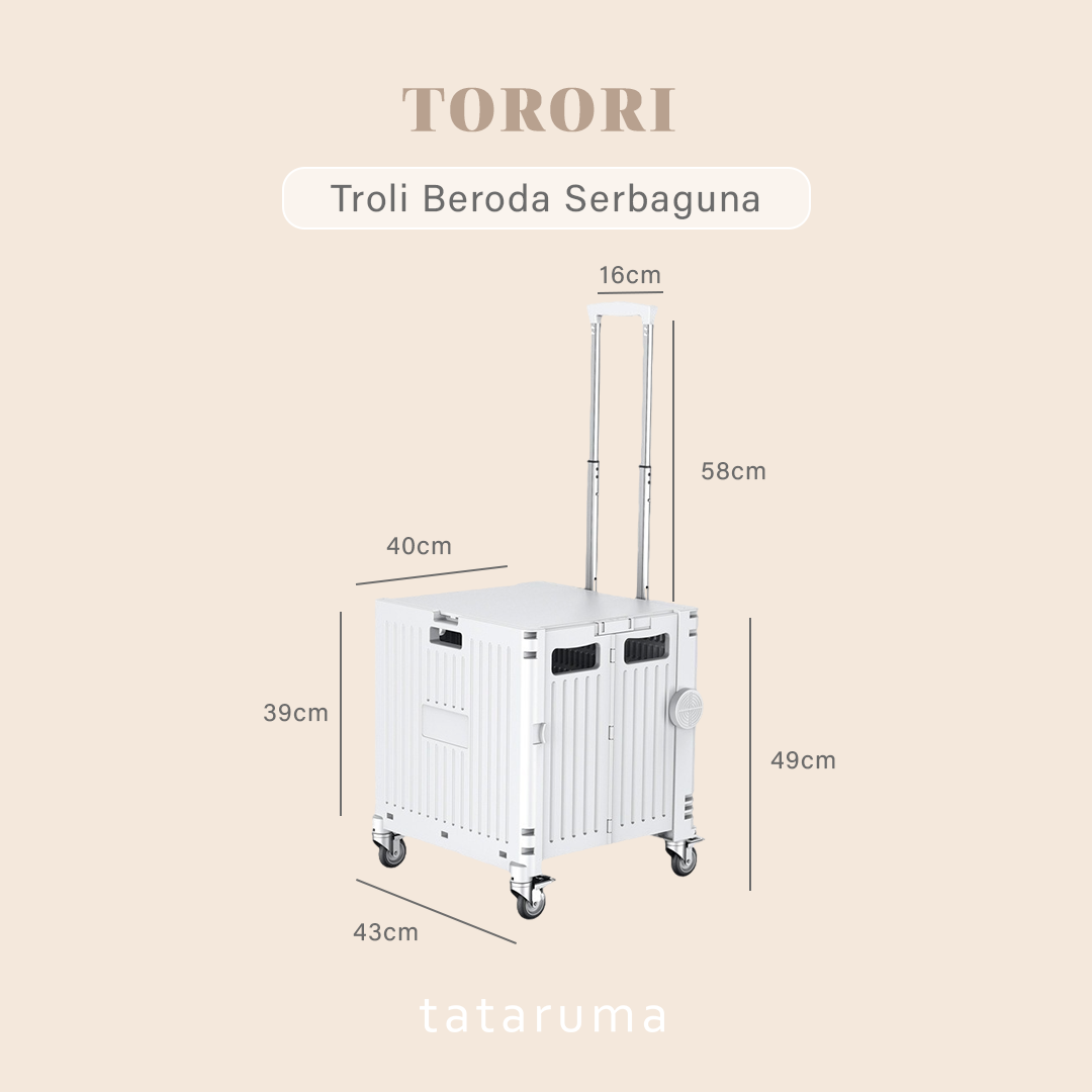 TORORI - Troli Keranjang Lipat Jumbo Belanja Naik Turun Tangga