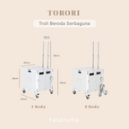 TORORI - Troli Keranjang Lipat Jumbo Belanja Naik Turun Tangga
