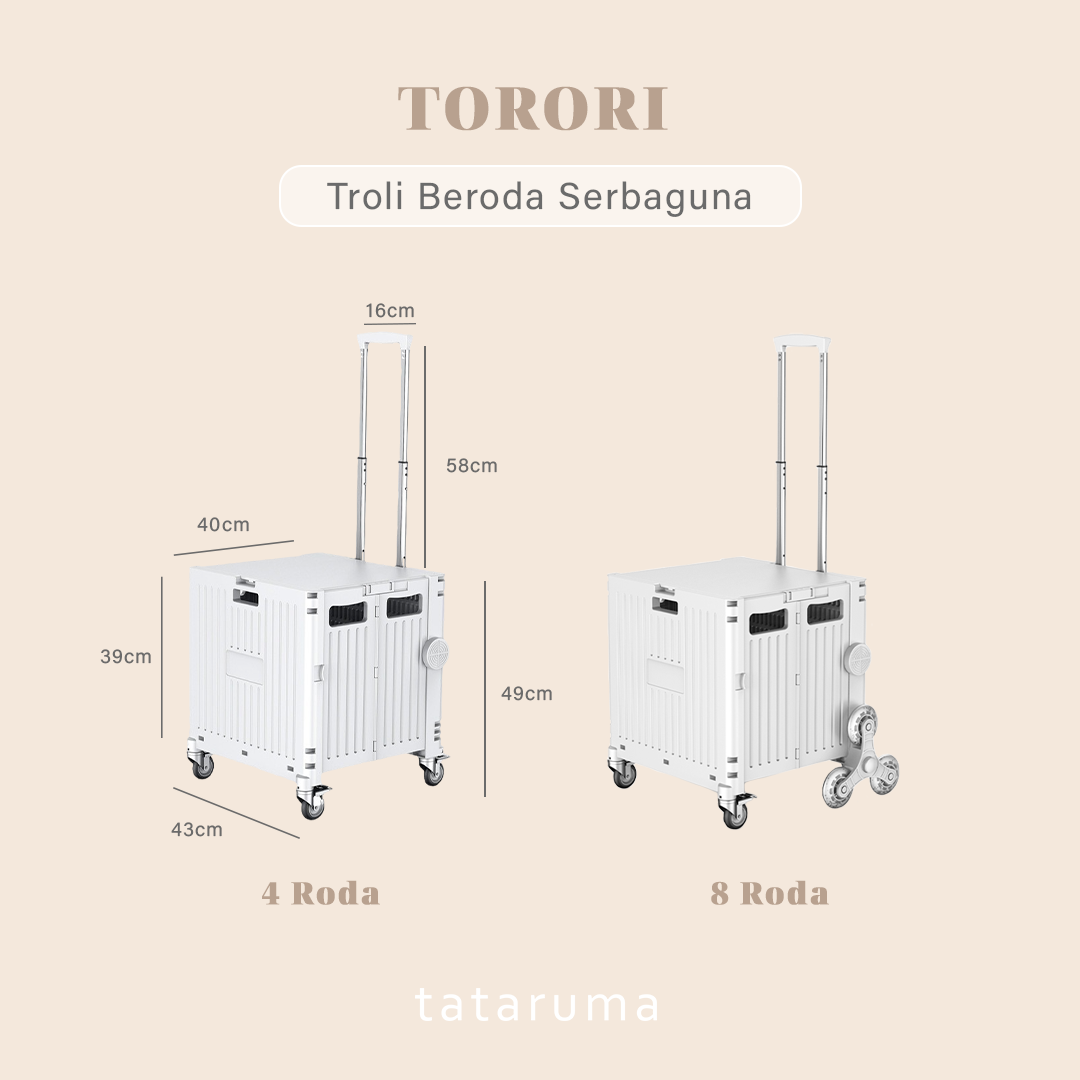 TORORI - Troli Keranjang Lipat Jumbo Belanja Naik Turun Tangga