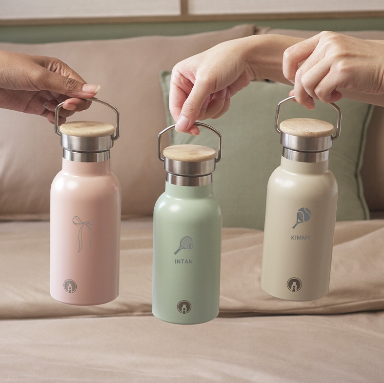 VANO - Tumbler Vacuum Insulated Bottle 350ml Tahan Panas Dingin dengan Handle