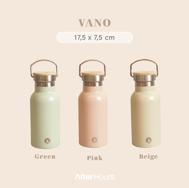 VANO - Tumbler Vacuum Insulated Bottle 350ml Tahan Panas Dingin dengan Handle