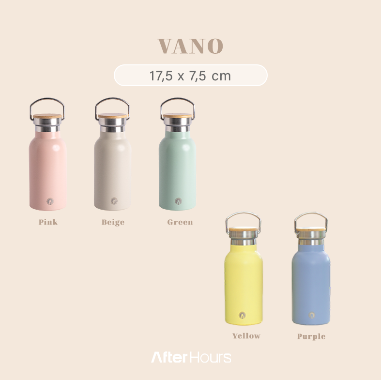 VANO - Tumbler Vacuum Insulated Bottle 350ml Tahan Panas Dingin dengan Handle