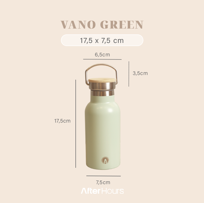 VANO - Tumbler Vacuum Insulated Bottle 350ml Tahan Panas Dingin dengan Handle