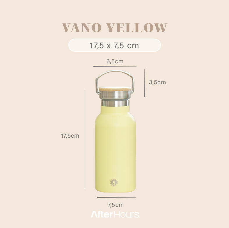 VANO - Tumbler Vacuum Insulated Bottle 350ml Tahan Panas Dingin dengan Handle