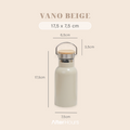 VANO - Tumbler Vacuum Insulated Bottle 350ml Tahan Panas Dingin dengan Handle