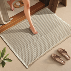 WAFEL - Keset Kamar Tassel Waffle Two Tone Anti Slip Penyerap Air