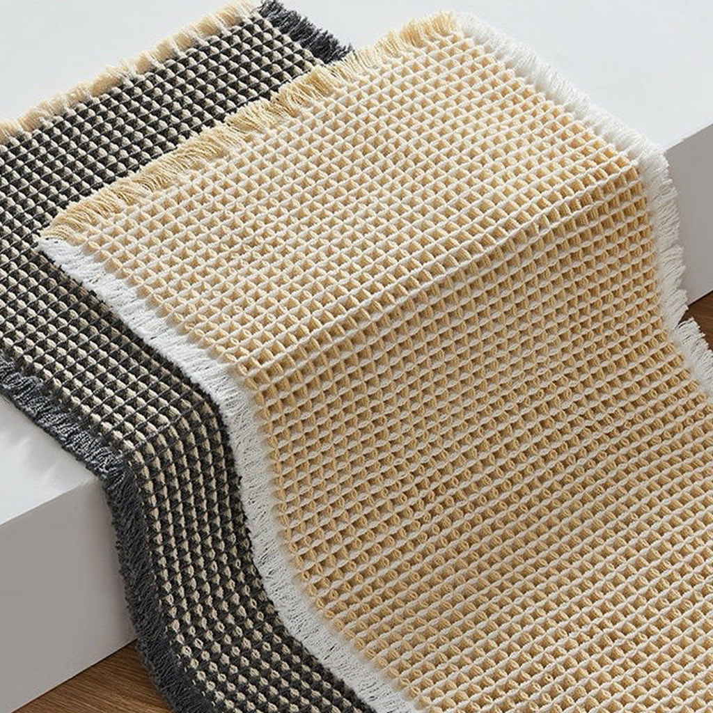 WAFEL - Keset Kamar Tassel Waffle Two Tone Anti Slip Penyerap Air
