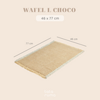 WAFEL - Keset Kamar Tassel Waffle Two Tone Anti Slip Penyerap Air