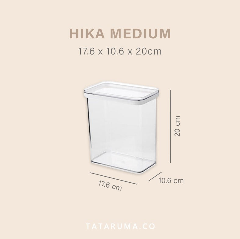 HIKA - Toples Transparan / Clear Storage Jar Kedap Udara Airtight Minimalis