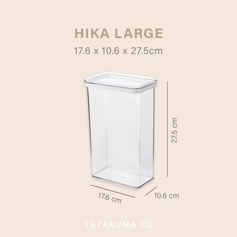 HIKA - Toples Transparan / Clear Storage Jar Kedap Udara Airtight Minimalis