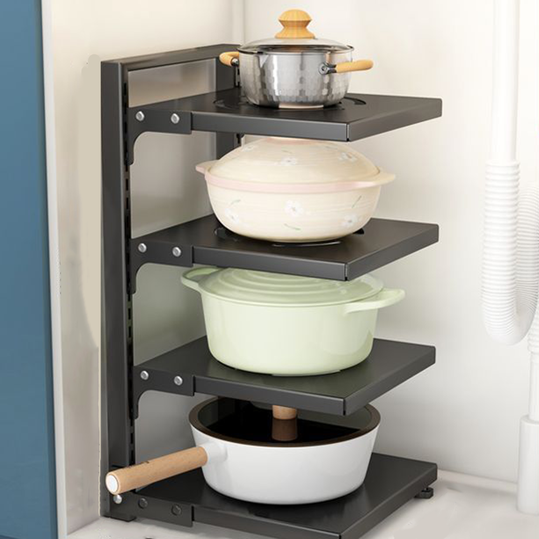 YAKKA  - Rak Dapur Bawah Kabinet Tempat Penyimpanan Panci Alat Dapur Tingkat Kitchen Rack Multilapis Susun