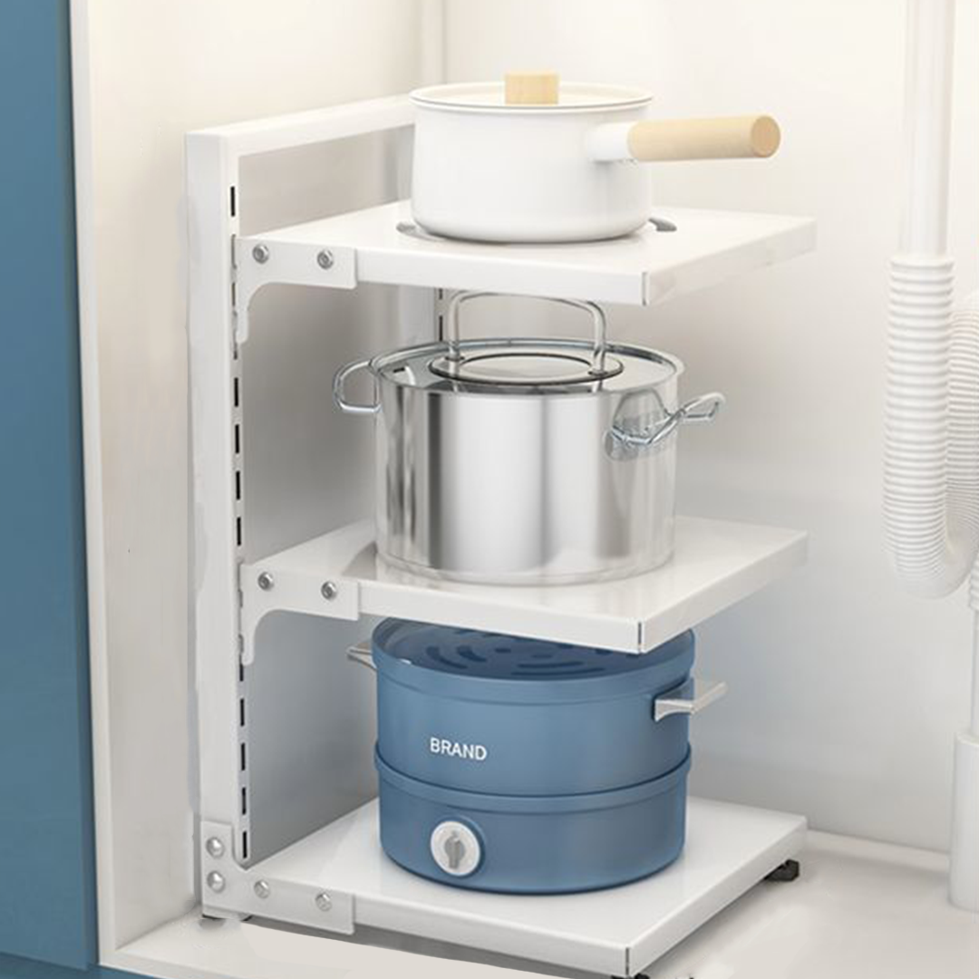 YAKKA  - Rak Dapur Bawah Kabinet Tempat Penyimpanan Panci Alat Dapur Tingkat Kitchen Rack Multilapis Susun