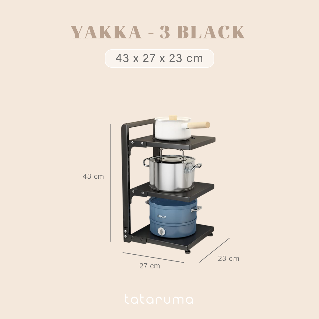YAKKA  - Rak Dapur Bawah Kabinet Tempat Penyimpanan Panci Alat Dapur Tingkat Kitchen Rack Multilapis Susun