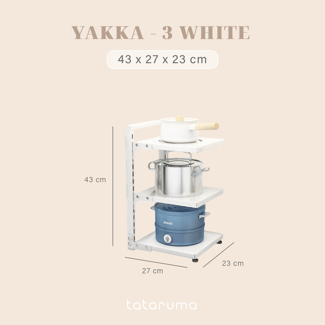 YAKKA  - Rak Dapur Bawah Kabinet Tempat Penyimpanan Panci Alat Dapur Tingkat Kitchen Rack Multilapis Susun