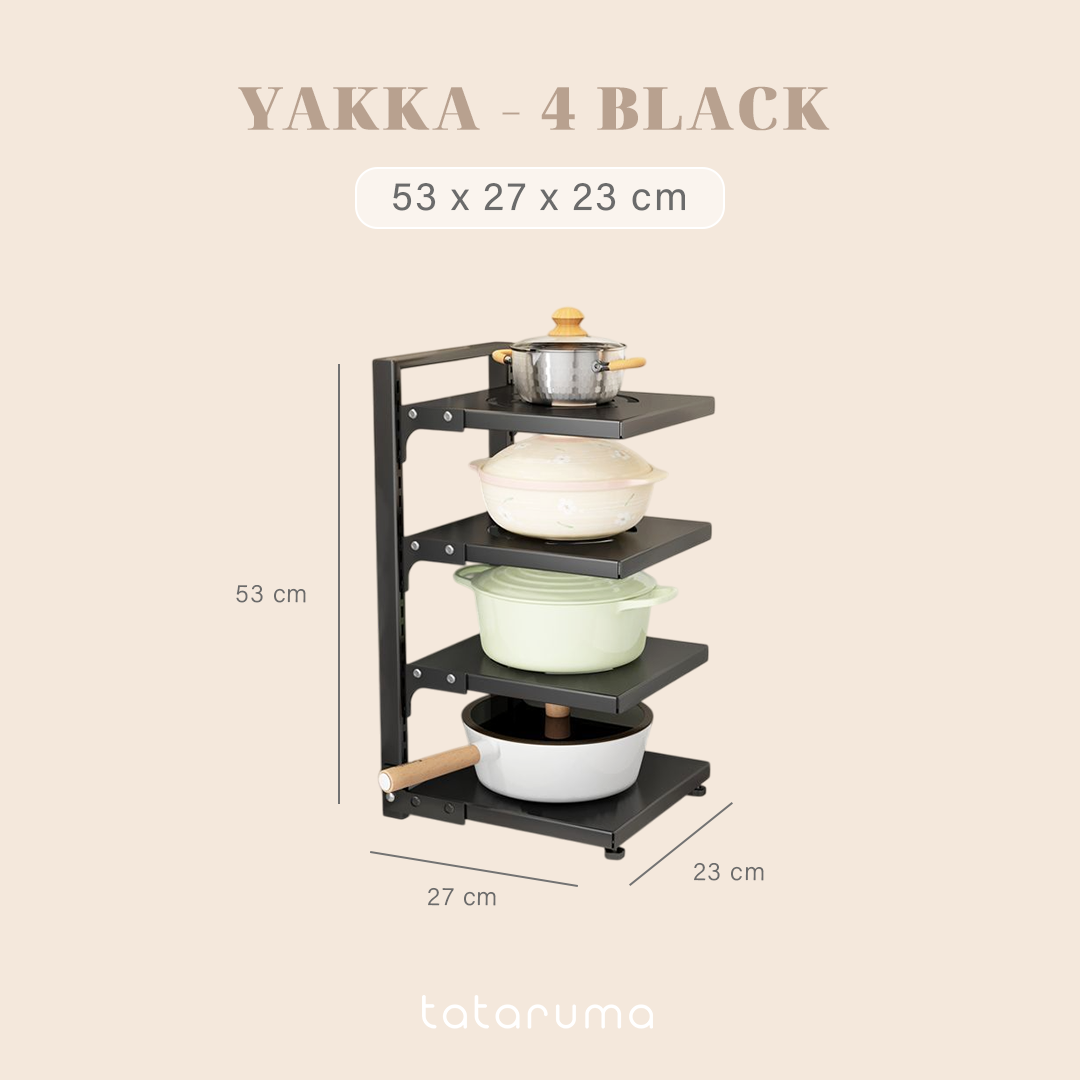 YAKKA  - Rak Dapur Bawah Kabinet Tempat Penyimpanan Panci Alat Dapur Tingkat Kitchen Rack Multilapis Susun