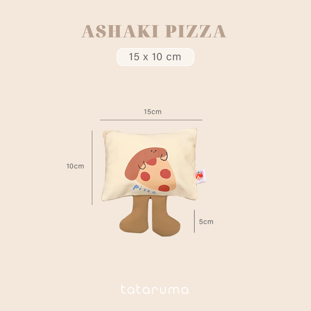 ASHAKI - Pouch Kanvas Kaki Karakter Donut Cake Pizza Lucu Kekinian Mini Hadiah Kado Souvenir Anak