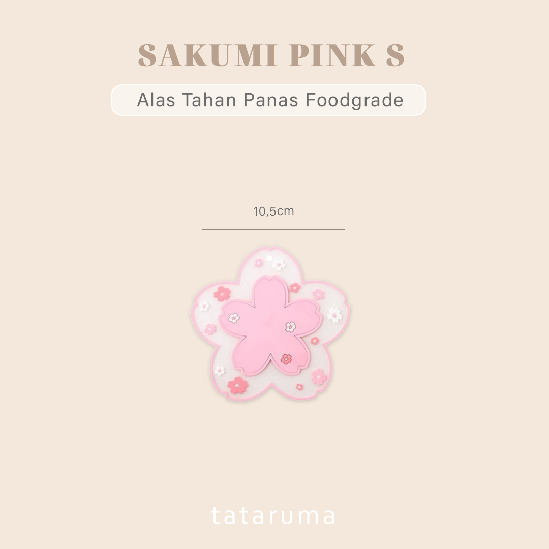 SAKUMI - Alas Tahan Panas Food Grade Sakura Coaster Tatakan