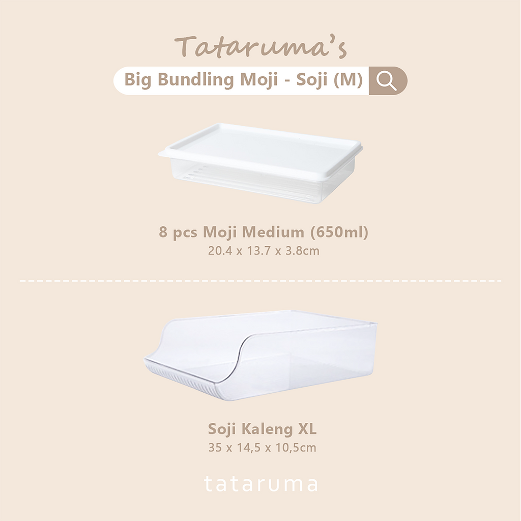 BIG Bundling MOJI-SOJI M/L - Kotak Penyimpanan Makanan Food Storage