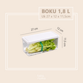 BOKU - Kotak Penyimpanan Makanan Kulkas PET Saringan / Food Storage