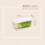 BOKU - Kotak Penyimpanan Makanan Kulkas PET Saringan / Food Storage