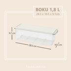 BOKU - Kotak Penyimpanan Makanan Kulkas PET Saringan / Food Storage