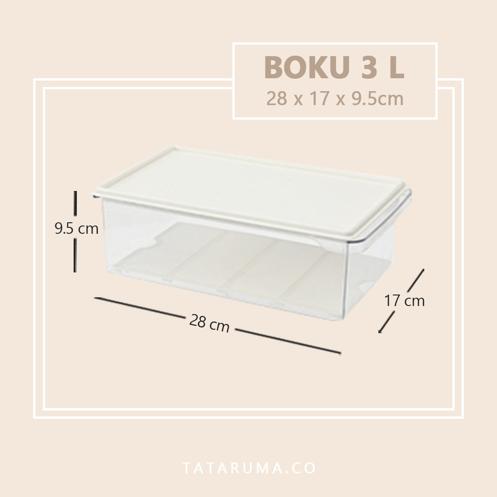 BOKU - Kotak Penyimpanan Makanan Kulkas PET Saringan / Food Storage