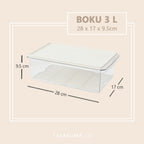 BOKU - Kotak Penyimpanan Makanan Kulkas PET Saringan / Food Storage