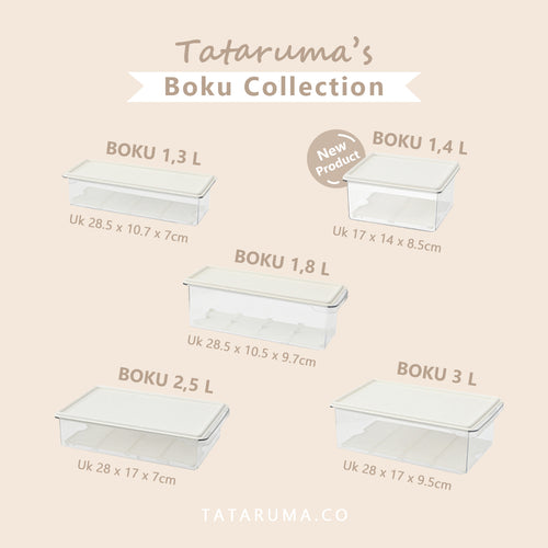 BUNDLING BOKU - Kotak Penyimpanan Makanan Kulkas PET Dengan Saringan