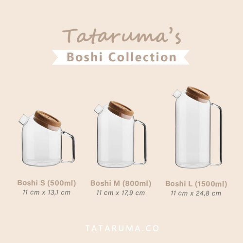 BOSHI - Teko Kaca Pitcher Tahan Panas Untuk Teh / Jus / Air Panas