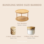 BUNDLING MIDO SUZI - Tempat Wadah Bumbu dengan Rak Lazy Susan