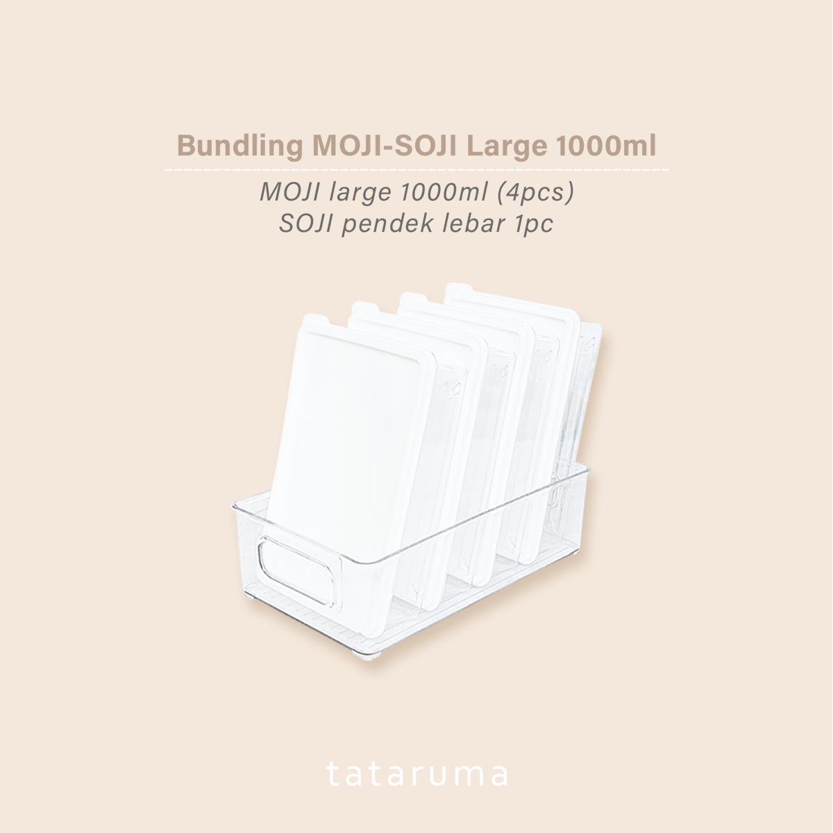 BUNDLING MOJI SOJI S/M/L - Kotak Kontainer Tempat Penyimpanan Toples Makanan Sayur Buah Daging Kulkas Fridge Freezer Food Storage Container Organizer Box