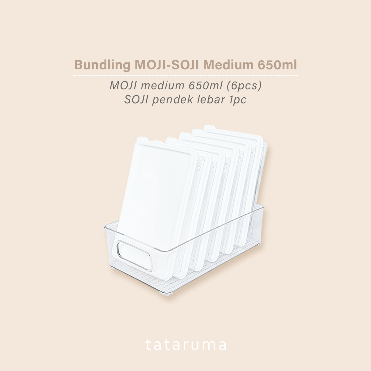 BUNDLING MOJI SOJI S/M/L - Kotak Kontainer Tempat Penyimpanan Toples Makanan Sayur Buah Daging Kulkas Fridge Freezer Food Storage Container Organizer Box