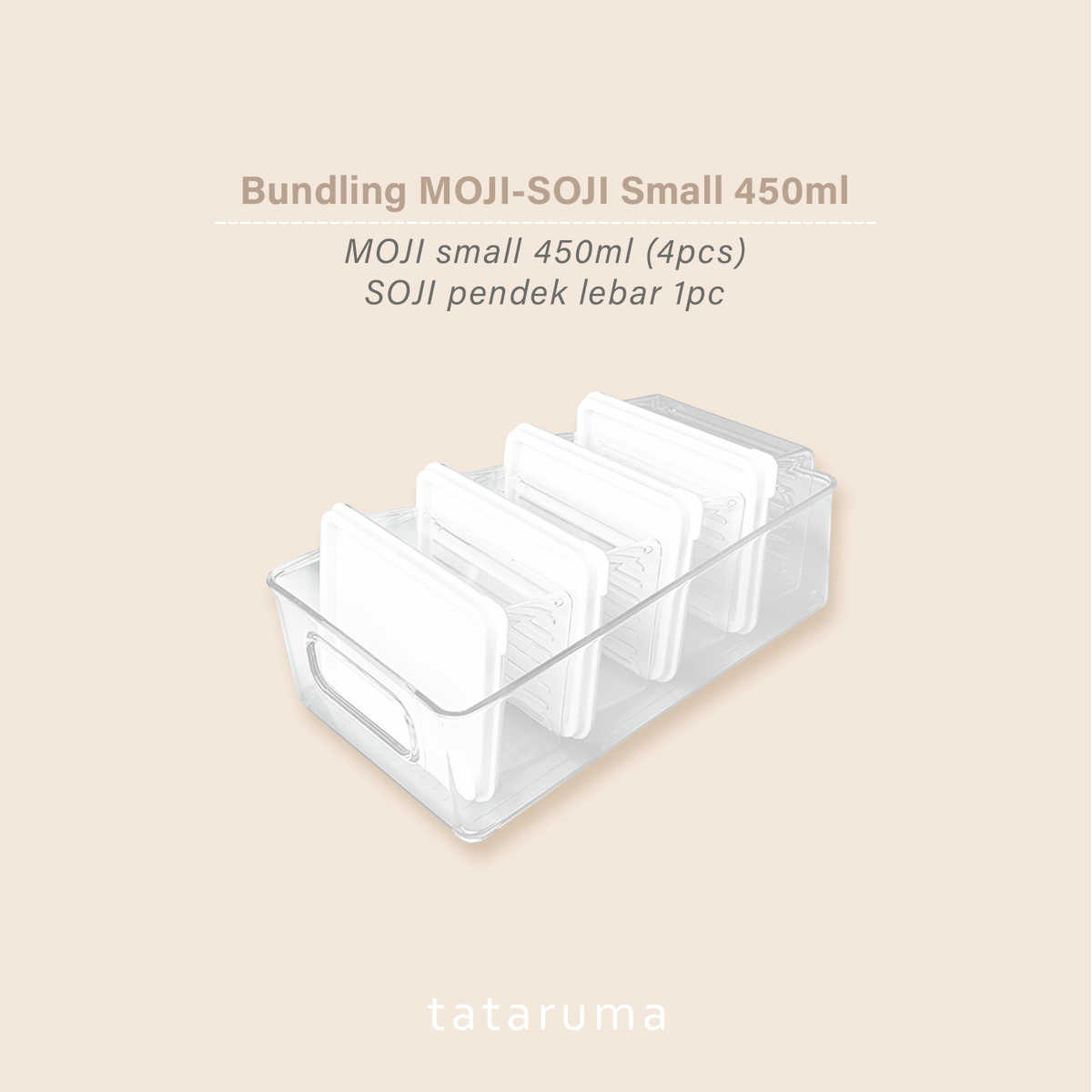 BUNDLING MOJI SOJI S/M/L - Kotak Kontainer Tempat Penyimpanan Toples Makanan Sayur Buah Daging Kulkas Fridge Freezer Food Storage Container Organizer Box