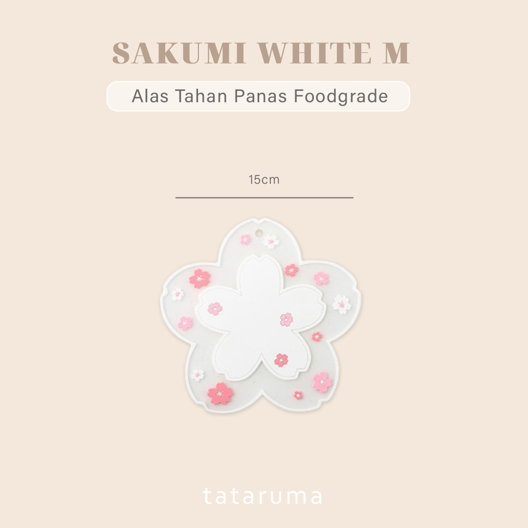 SAKUMI - Alas Tahan Panas Food Grade Sakura Coaster Tatakan