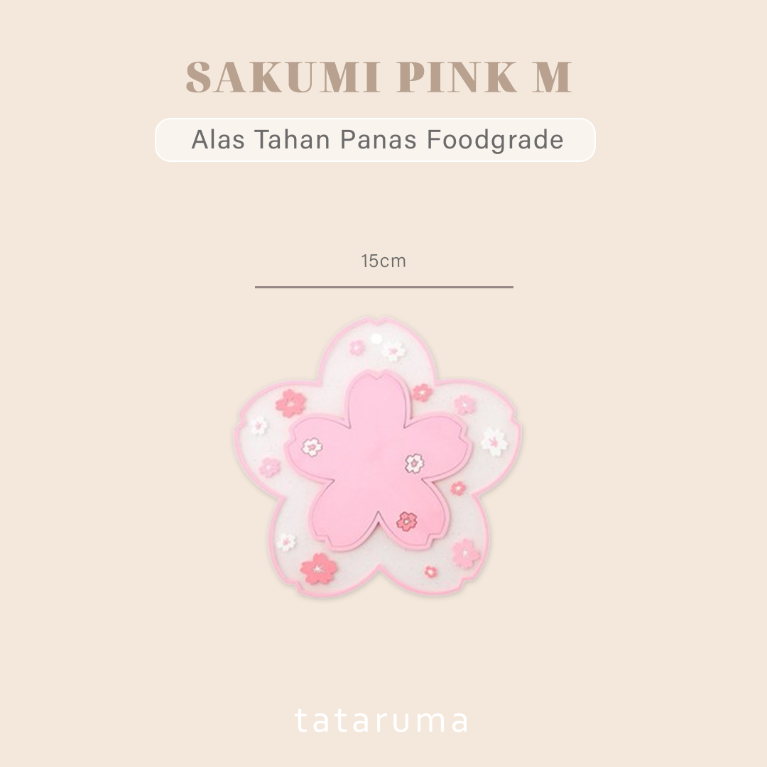 SAKUMI - Alas Tahan Panas Food Grade Sakura Coaster Tatakan