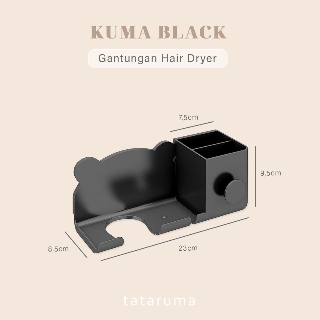 KUMA - Gantungan Hairdryer Cantolan Holder Hook Rak Tempat Pengering Rambut