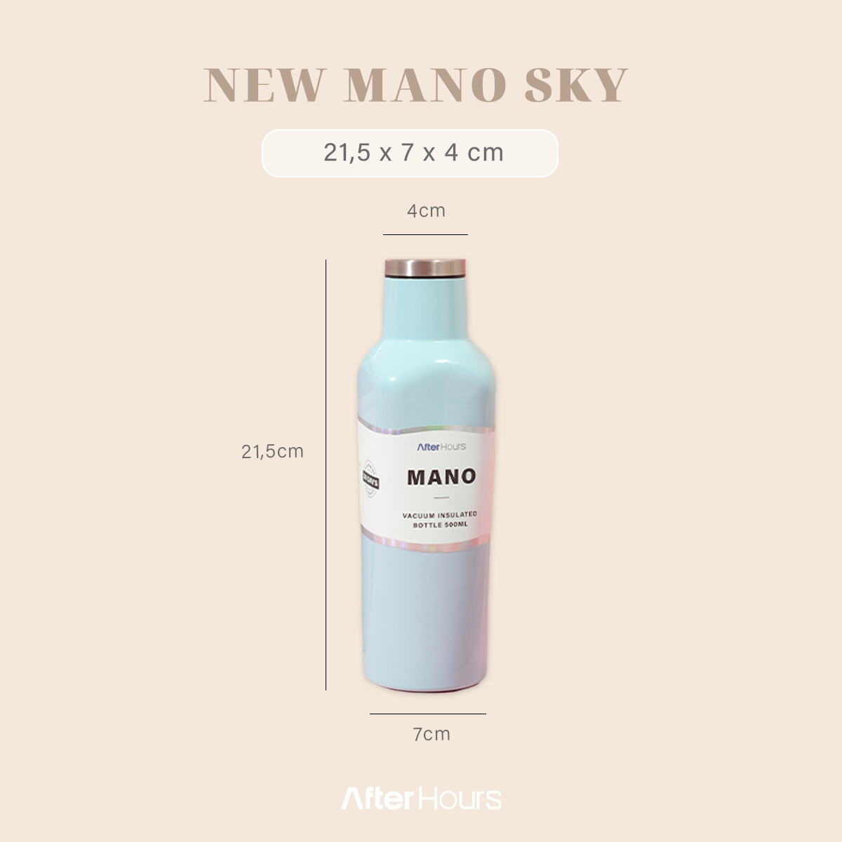 NEW MANO - Tumbler Vacuum Insulated Bottle 500ml Tahan Panas Dingin  Stainless Steel 304