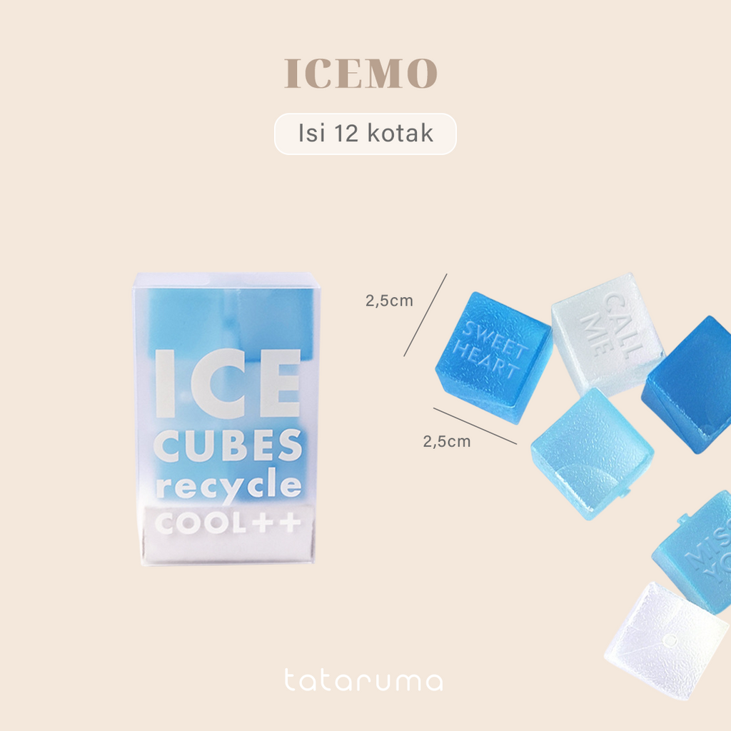 ICEMO - Es Batu Pakai Ulang Reusable Ice Cube Anti Cair Tidak Mencair Minuman Teh Kopi Susu Jus Cola Soda