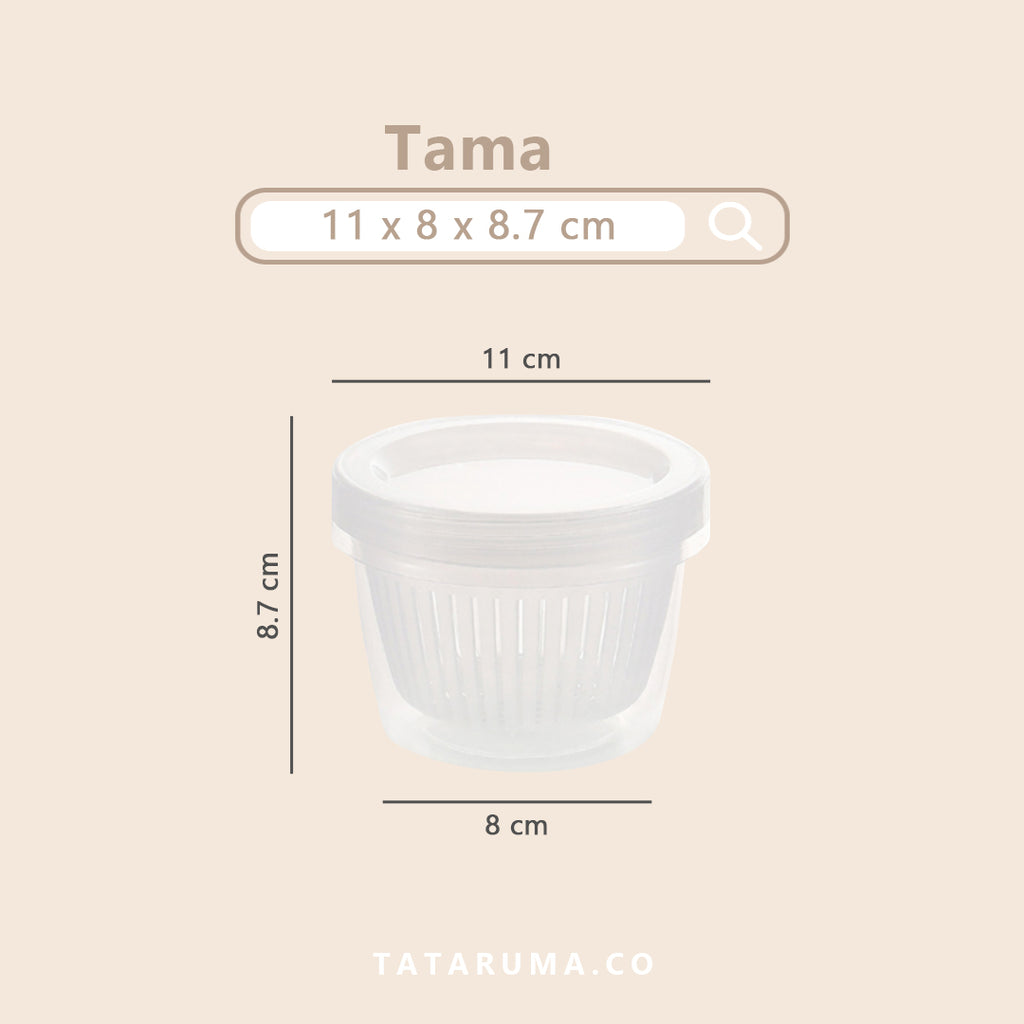 BUNDLING 3pcs TAMA - Tempat Bawang / Food Storage Kulkas Dengan