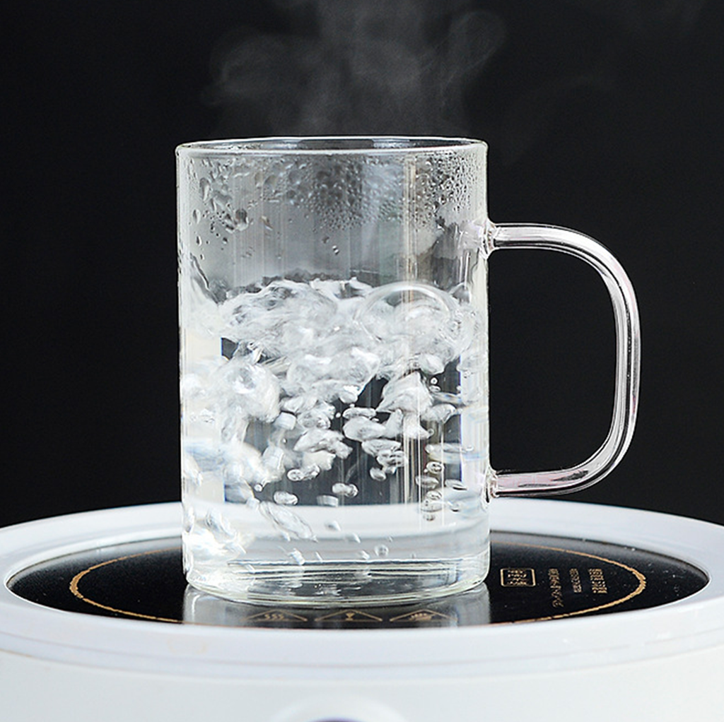 KOGA BIG - Gelas Kaca Teh Kopi Jus Tahan Panas Dingin dengan Gagang 300ml