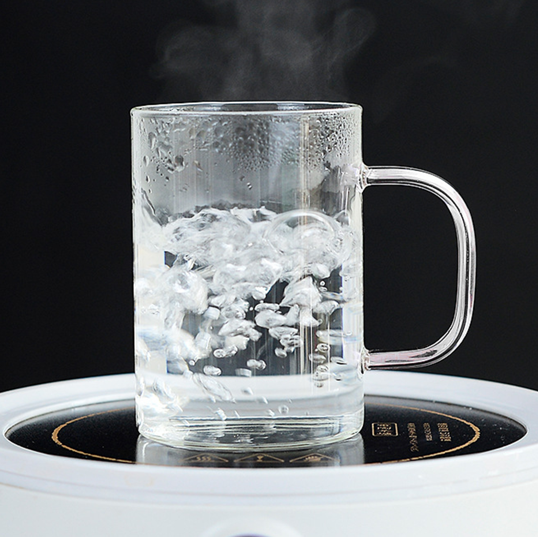 KOGA BIG - Gelas Kaca Teh Kopi Jus Tahan Panas Dingin dengan Gagang 300ml