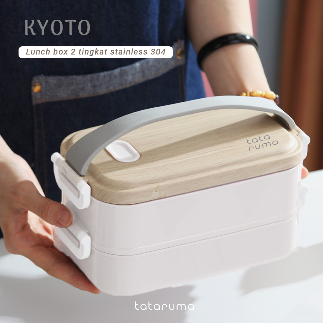 KYOTO - Lunch Box Stainless 2 Tingkat Kedap Udara