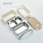 KYOTO - Lunch Box Stainless 2 Tingkat Kedap Udara