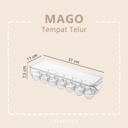 MAGO - Tempat Penyimpanan Telur Akrilik Kontainer Box Kulkas
