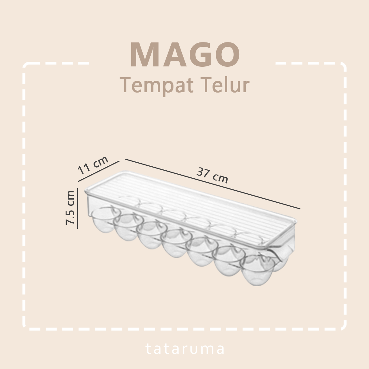 MAGO - Tempat Penyimpanan Telur Akrilik Kontainer Box Kulkas