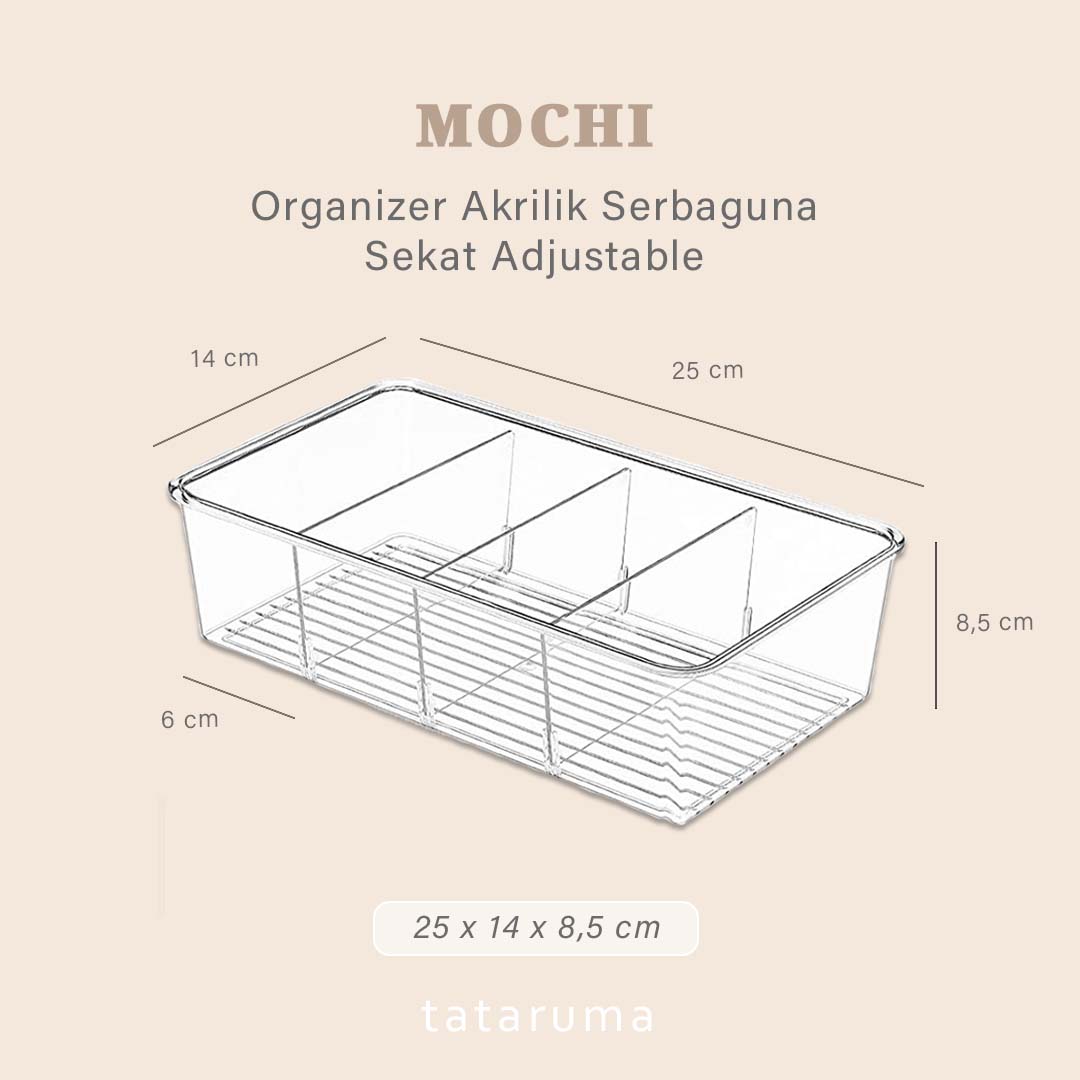 MOCHI - Organizer Akrilik Serbaguna  Sekat Copot Pasang