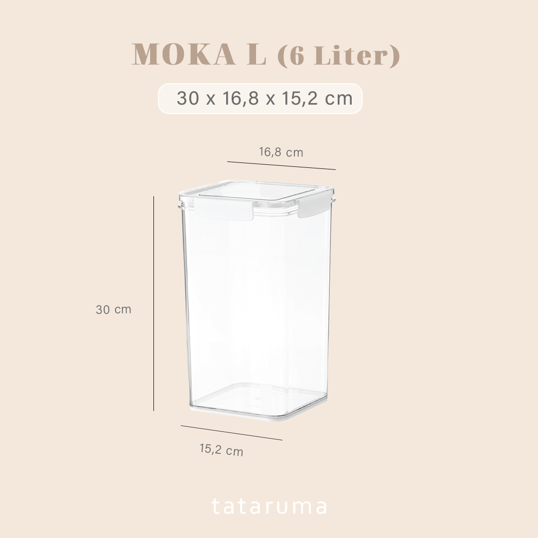MOKA -  Toples Kedap Jumbo Transparan Antibocor Airtight Minimalis
